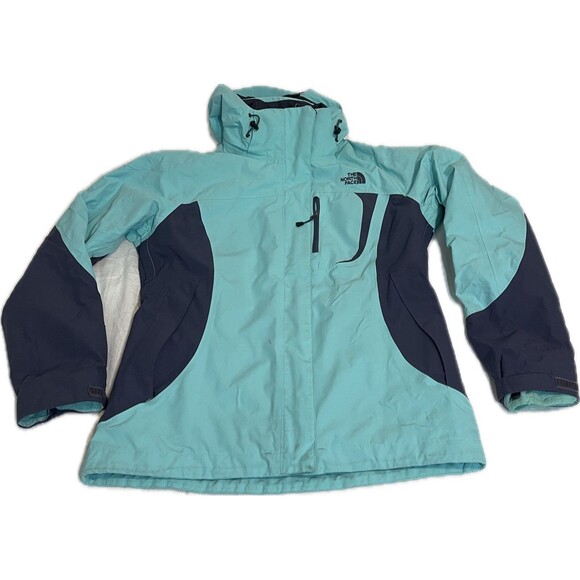 the north face Women’s 2 in 1 jacket Sz M Removable Inner Fleece & Hood Teal - Picture 1 of 16